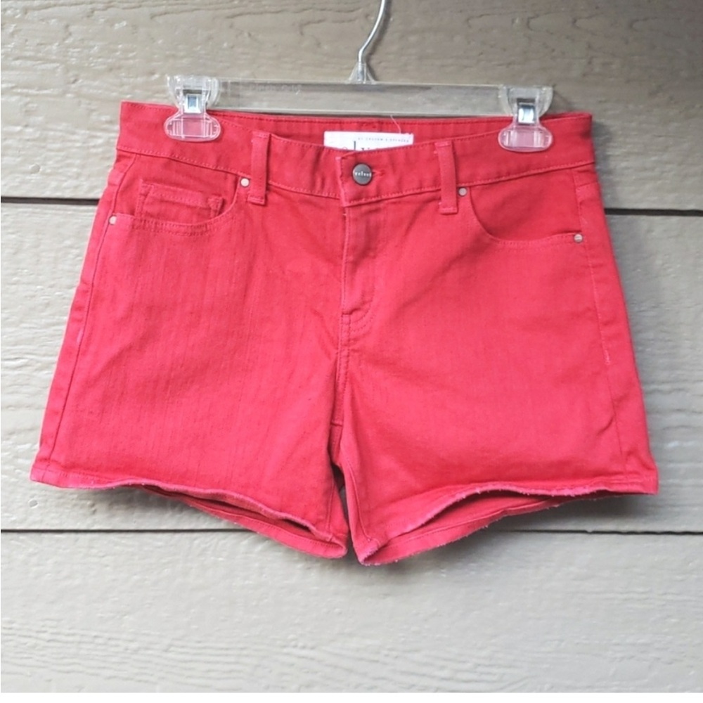 Velvet by Graham & Spencer Red Boyfriend Denim Shirts. Size 26 - Picture 3 of 6